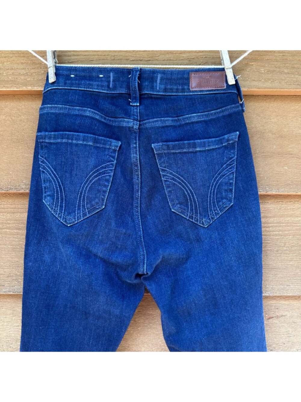 Hollister Curvy High-Rise Super Skinny Jeans W25R Dark Wash Denim Womens - Picture 8 of 12